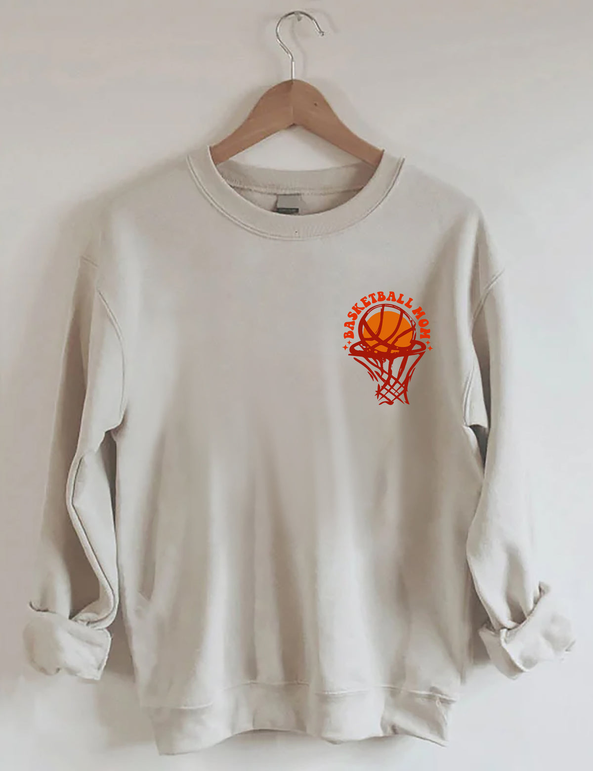 In meinem Basketball-Mama-Ära-Sweatshirt 