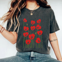 T-shirt Vintage Poppy Flower