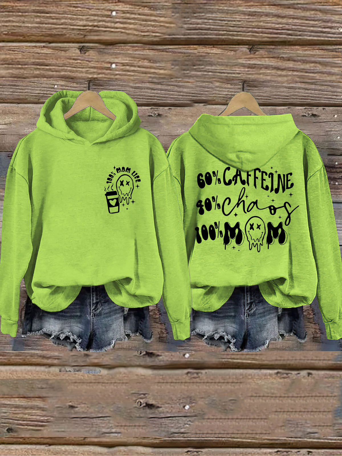 Caffeine And Chaos Mom Life Hoodie