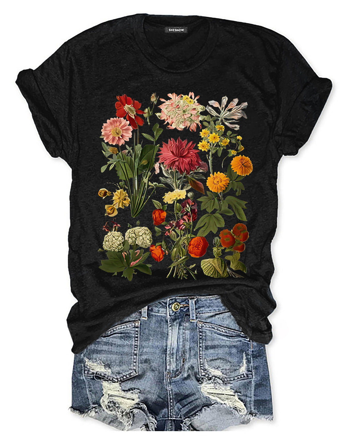 Cottagecore Vintage Blumen T-Shirt