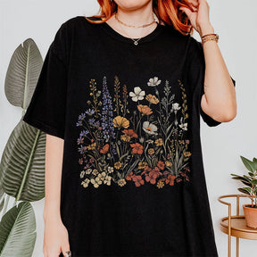 Vintage Wildflowers Garden Lover T-shirt