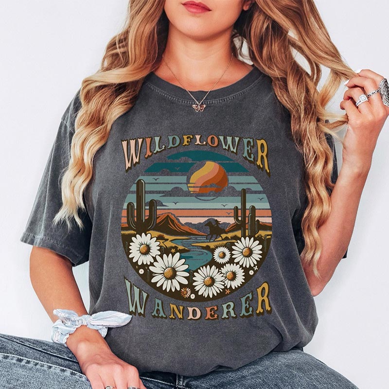 Retro Wildflower Western Desert T-Shirt