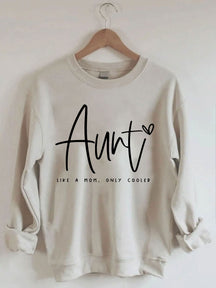 Auntie Like A Mom Only Cooled Sweatshirt