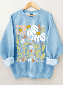 Boho Wildflowers Floral Nature Sweatshirt