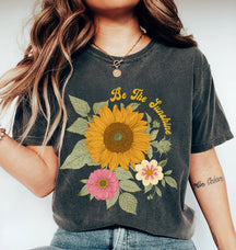 Tournesol Chemise Confort Couleurs Floral Tee