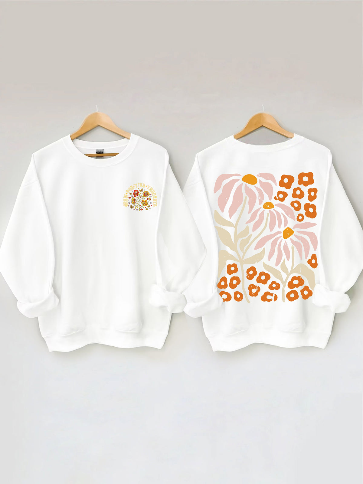 Cultiver des pensées positives Vintage Wildflowers Sweatshirt