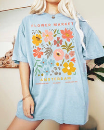 T-shirt ras du cou fleurs sauvages