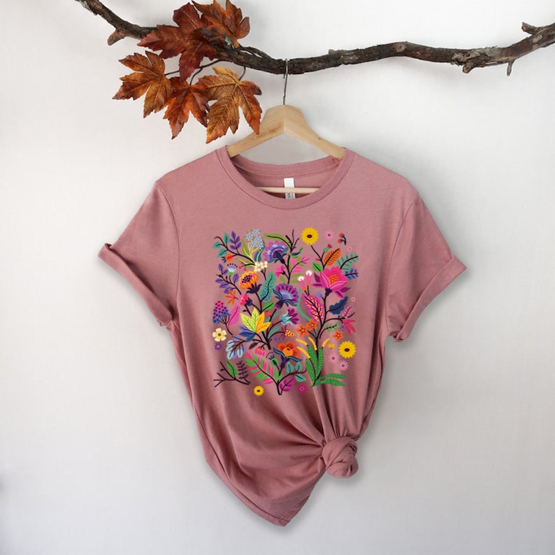 T-shirt amant de nature de fleurs sauvages