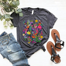 Wildblumen-Naturliebhaber-T-Shirt