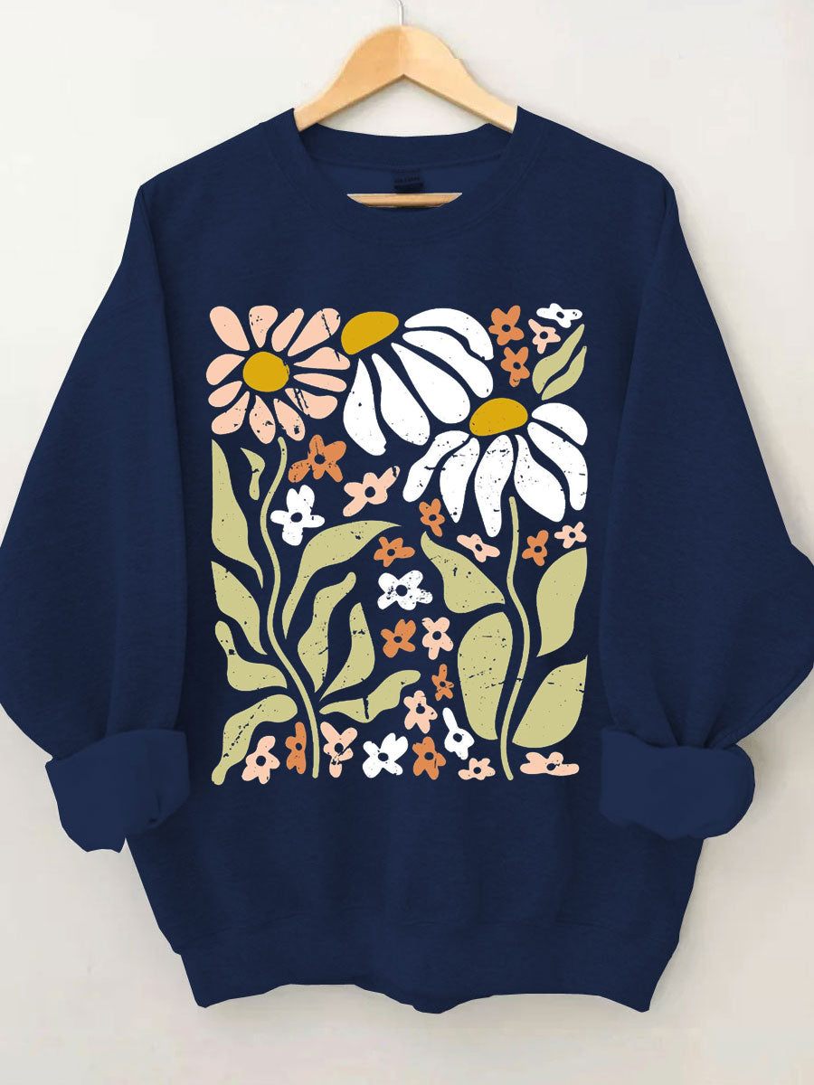 Boho Wildblumen Blumen Natur Sweatshirt