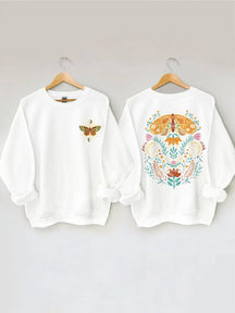 Sweat-shirt papillon céleste