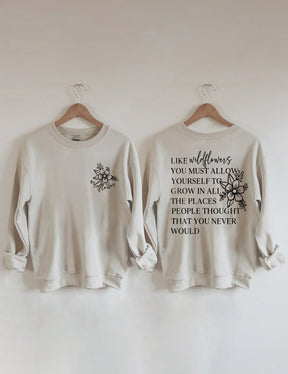 Comme des fleurs sauvages Sweat-shirt
