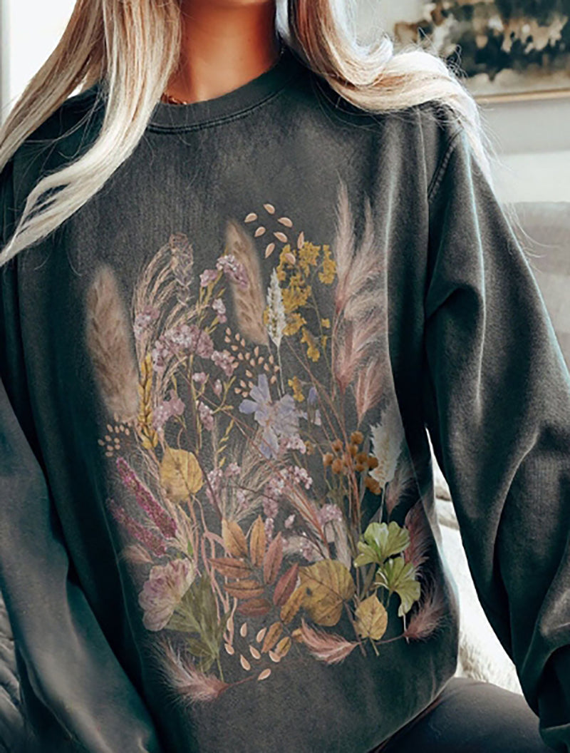 Confort Couleurs Boho Wildflowers Sweatshirt pour les femmes