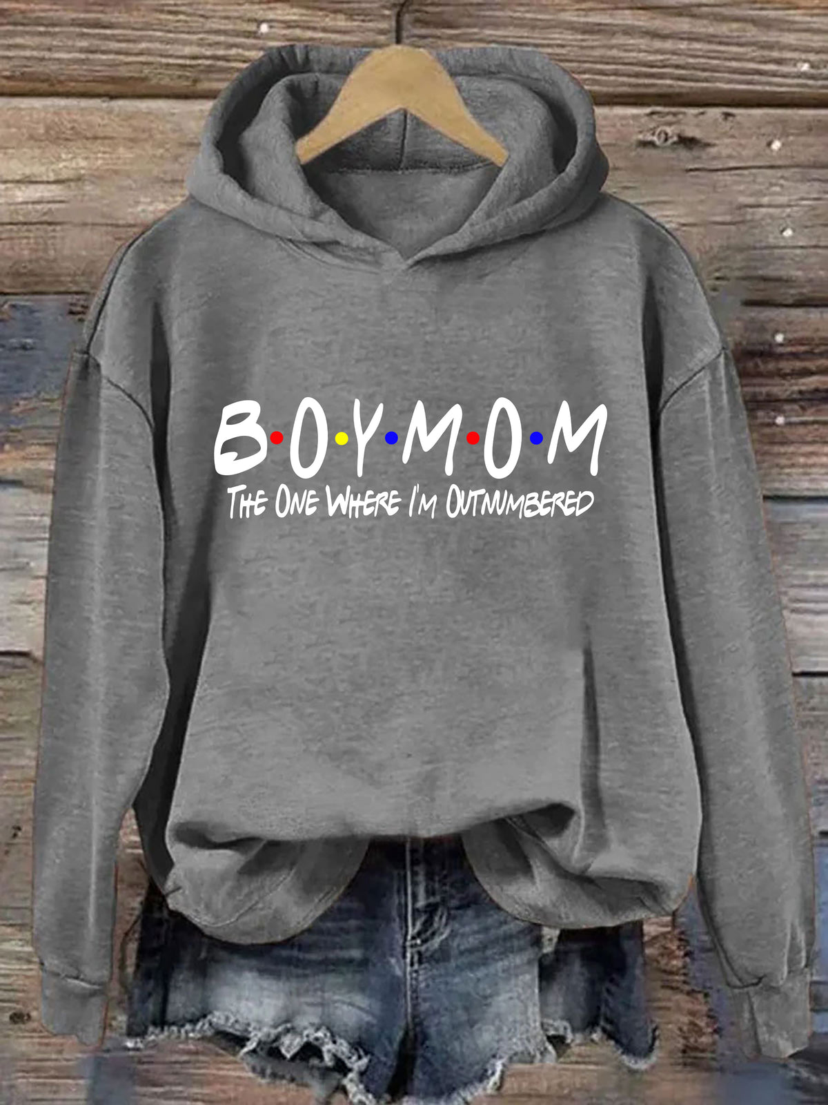 Boy Mom The One Where I'm Outnumbered Hoodie