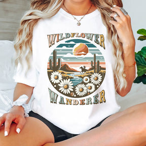 Retro Wildflower Western Desert T-Shirt