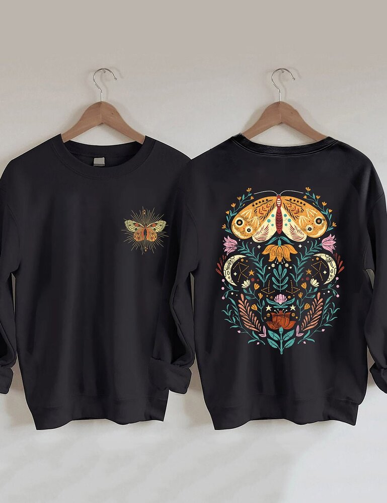 Celestial Moth Butterfly Sweatshirt