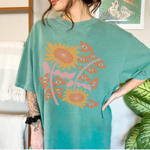 Sunflower Hippie Boho Art T-Shirt