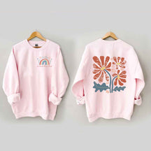 Wachsen Sie durch das, was Sie durchmachen. Boho-Blumen-Sweatshirt