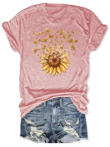 Sunflower Butterfly T-shirt