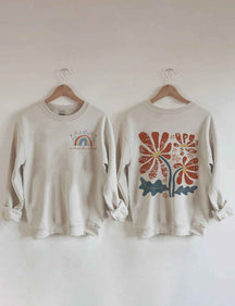 Croître à travers ce que vous allez à travers Boho Flowers Sweatshirt