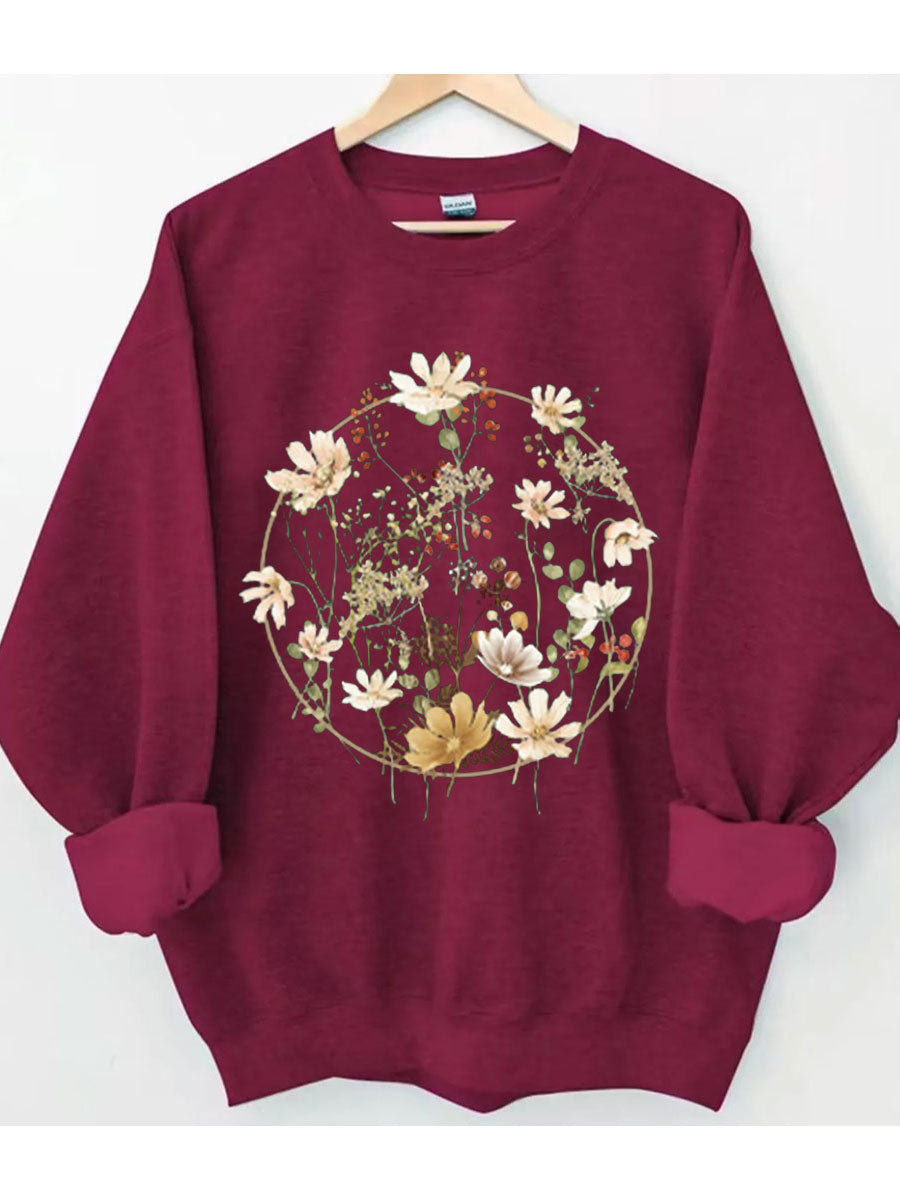 Blumen-Sweatshirt 