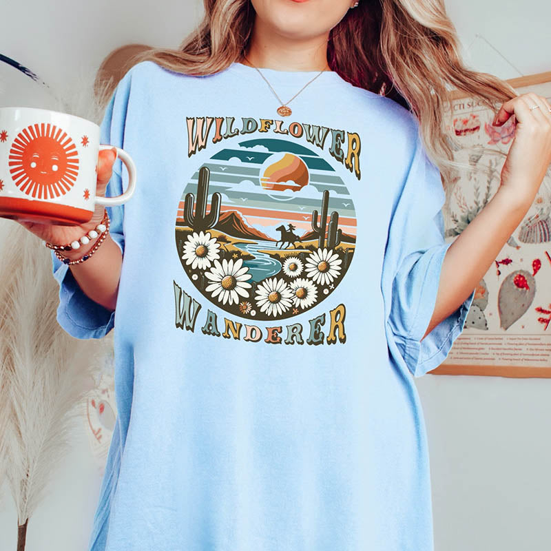 Retro Wildflower Western Desert T-Shirt