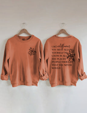 Comme des fleurs sauvages Sweat-shirt