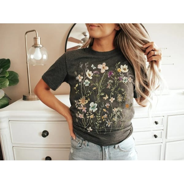 Boho Wildblumen Cottagecore T-Shirt