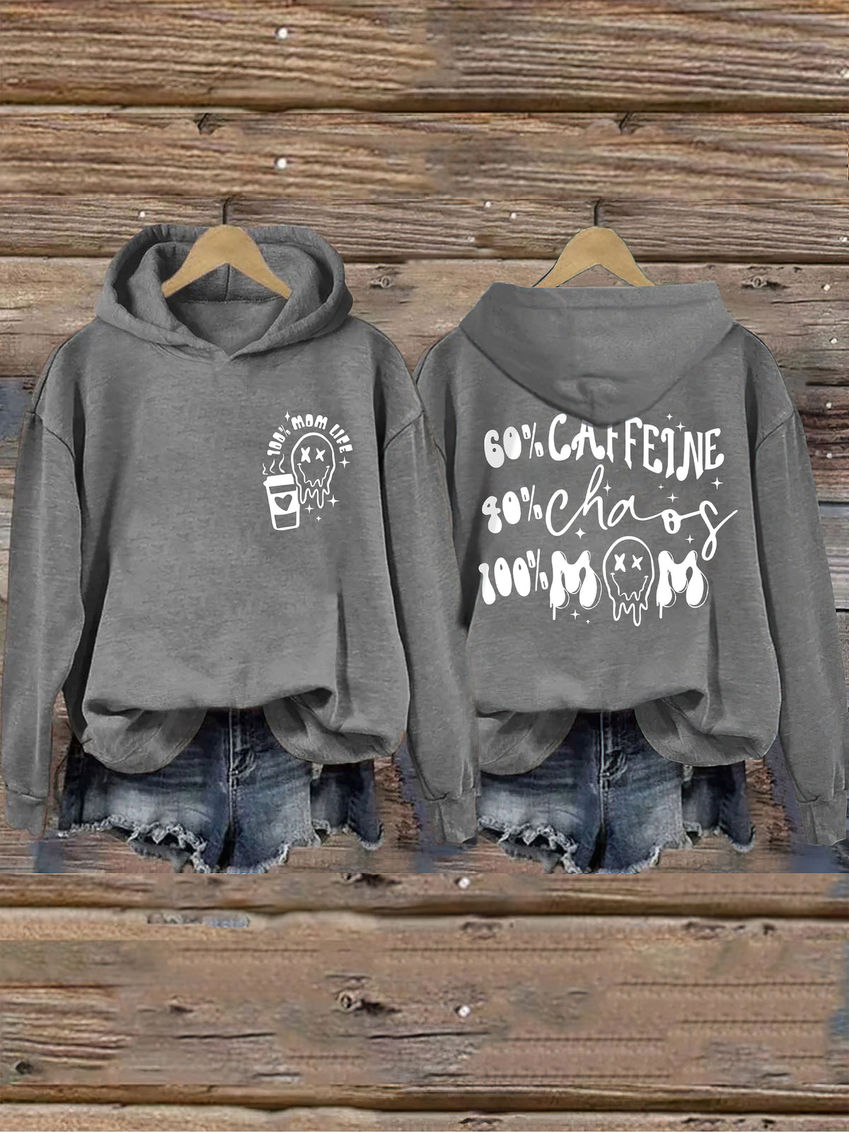 Caffeine And Chaos Mom Life Hoodie