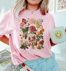 T-shirt Vintage Fleurs Botaniques