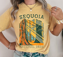 Sequoia National Park GR Vintage Confort Couleurs Tshirt