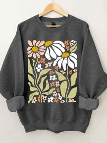 Boho Wildblumen Blumen Natur Sweatshirt