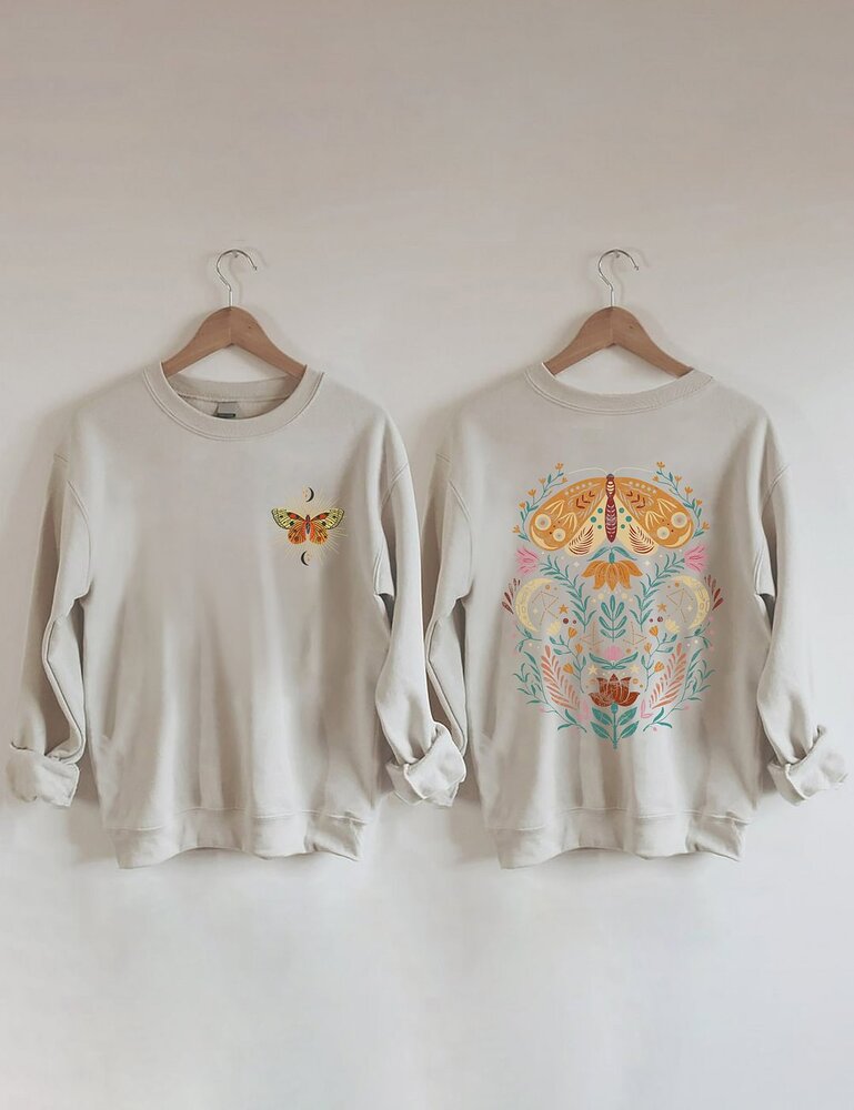 Sweat-shirt papillon céleste