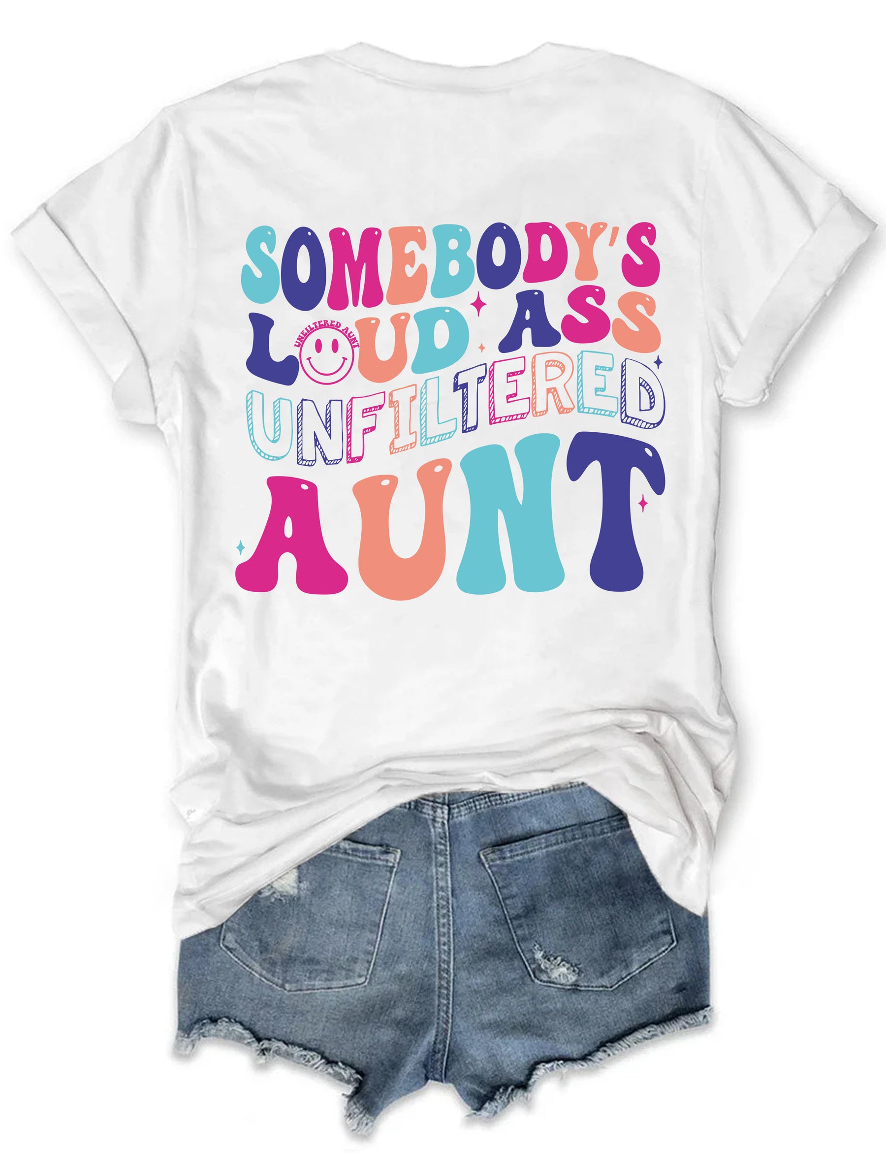 T-shirt de tante non filtrée de quelqu'un de gros cul