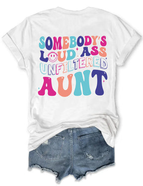 T-shirt de tante non filtrée de quelqu'un de gros cul