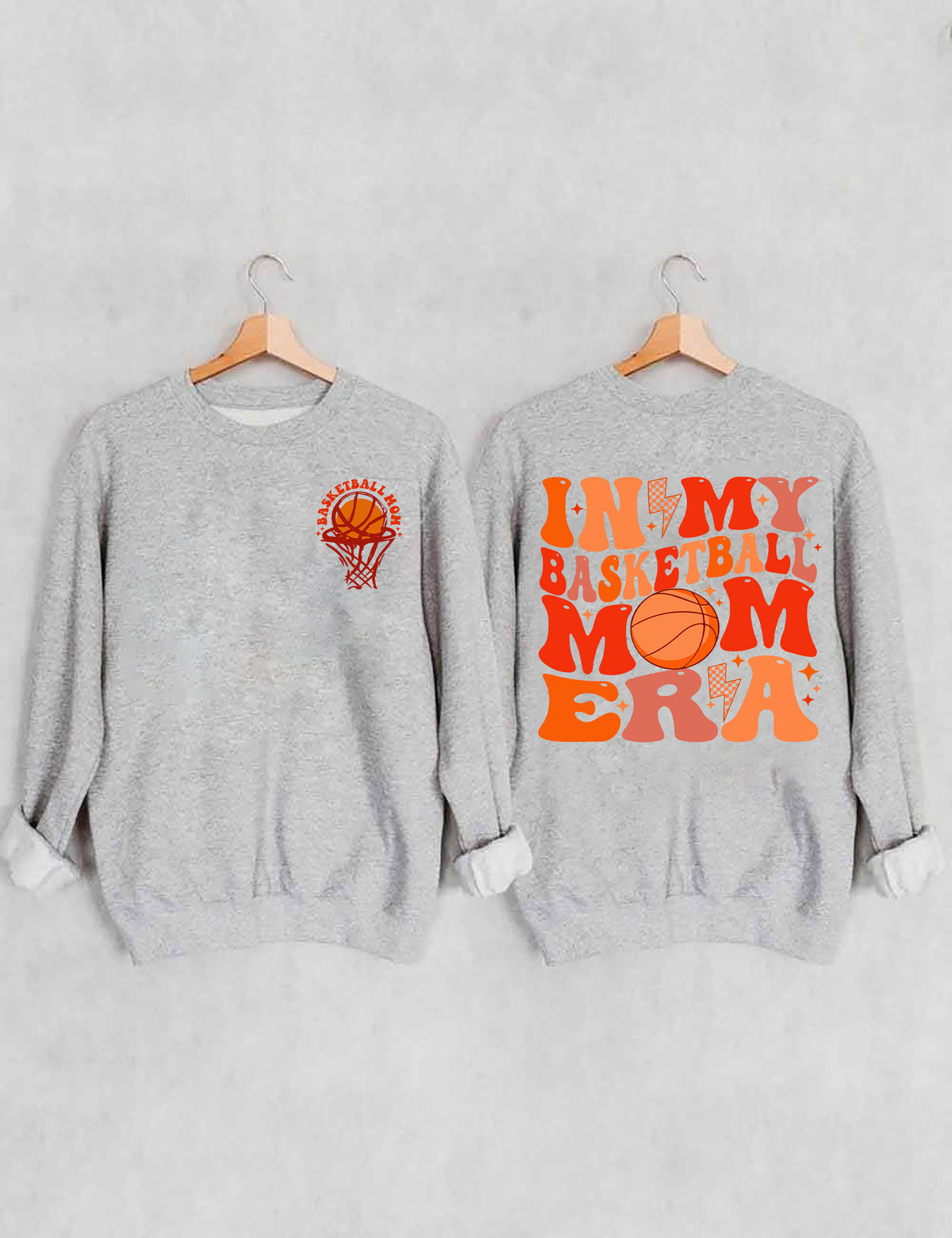 In meinem Basketball-Mama-Ära-Sweatshirt 