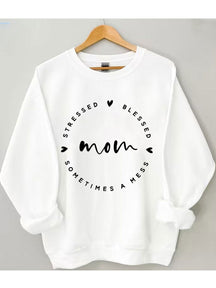 Maman a souligné béni parfois un sweat-shirt mess