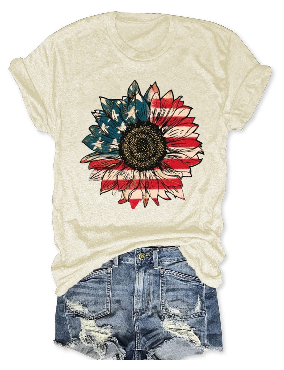 Amerika-Sonnenblumen-T-Shirt