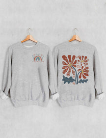 Wachsen Sie durch das, was Sie durchmachen. Boho-Blumen-Sweatshirt