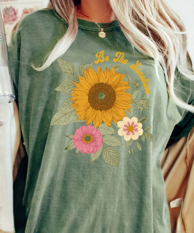 Tournesol Chemise Confort Couleurs Floral Tee