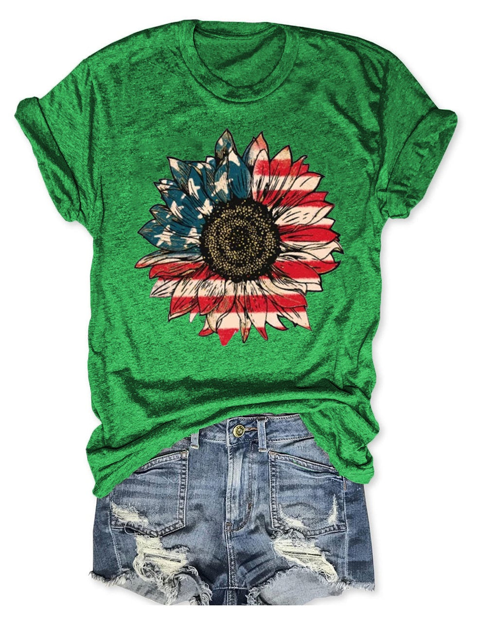 Amerika-Sonnenblumen-T-Shirt