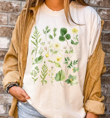Chemise botanique aquarelle Boho T-shirt floral