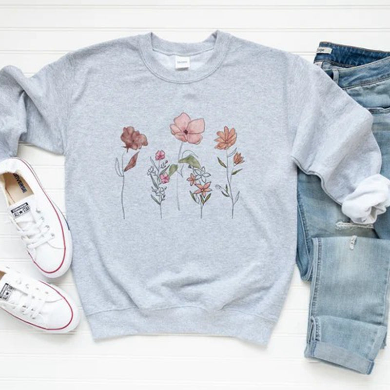 Sweatshirt fleurs sauvages, Sweatshirts botaniques