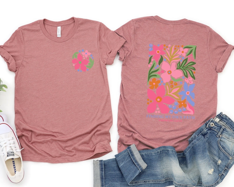 Fleurs T-Shirt Boho fleurs sauvages Floral Nature Shirt