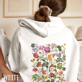 Pressed Flowers Boho Floral Cottagecore Hoodie