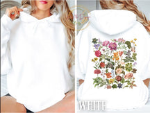 Pressed Flowers Boho Floral Cottagecore Hoodie