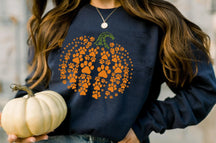 Patte de citrouille Halloween Sweat-shirt confortable ras du cou
