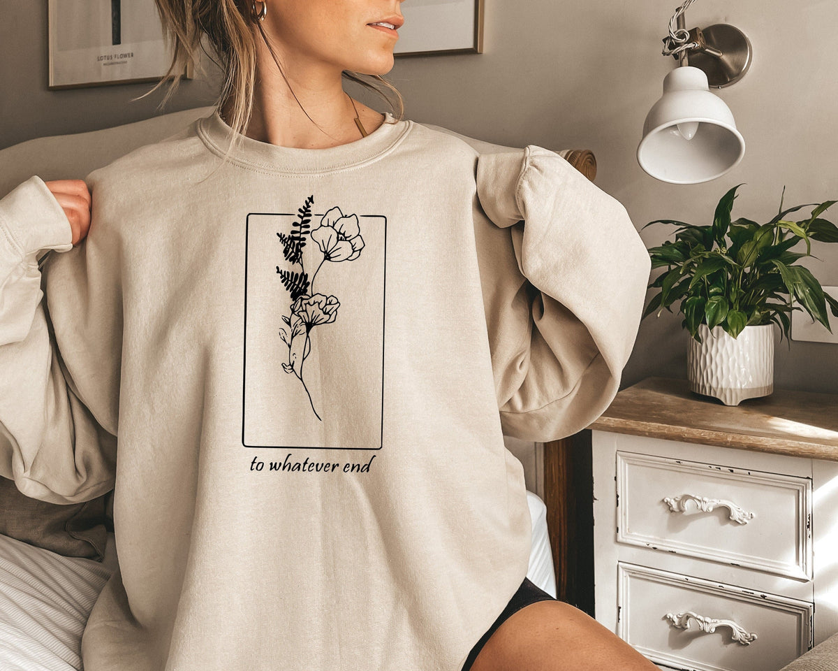 Throne Of Glass Flower Aelin Zitat Damen bequemes Sweatshirt