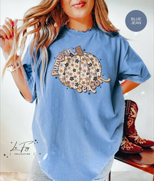 Pumpkin Season Cozy Colors Niedliches Rundhalsshirt