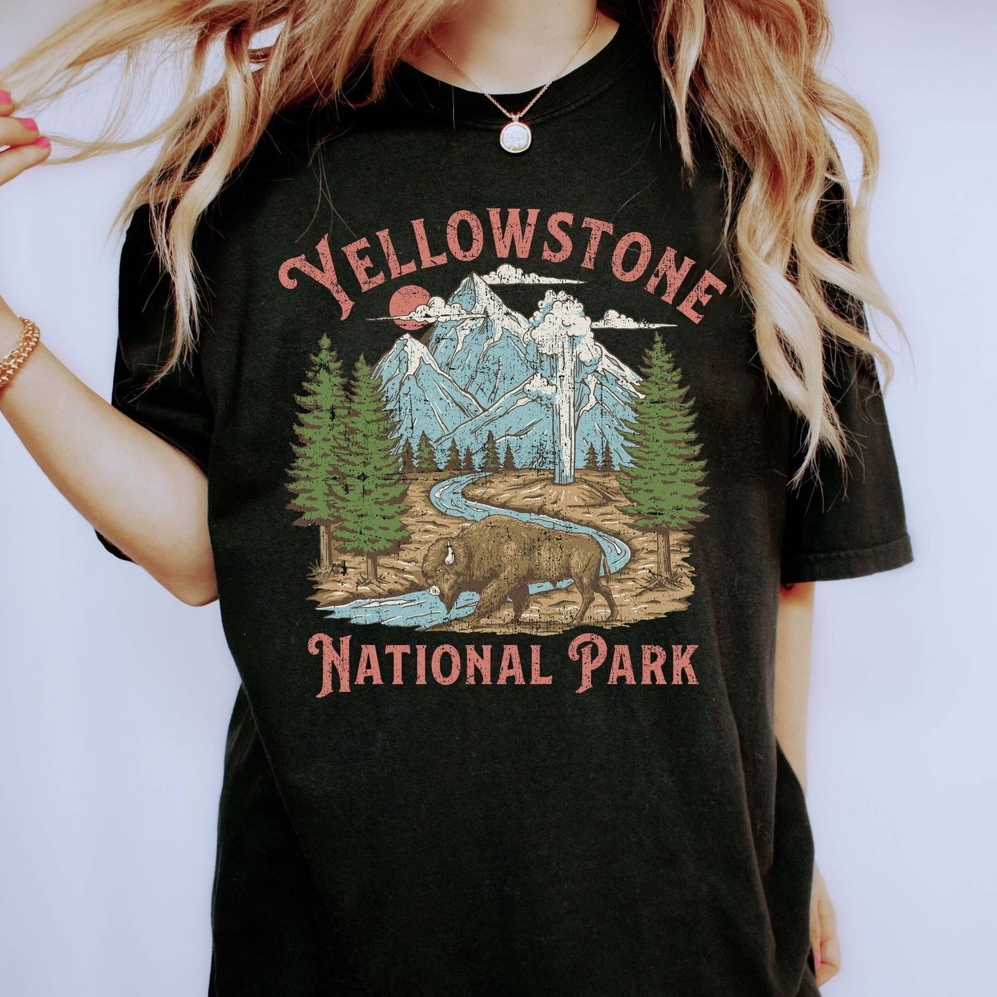 Yellowstone Nationalpark Retro Comfort Colors T-Shirt